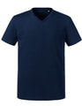 Heren T-shirt Organisch V Hals Russell R-103M-0 French Navy